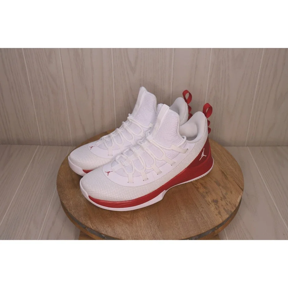 Jordan Ultra.Fly 2 Low White Gym Red Mens Basketball Shoes AH8110-101 Size 9